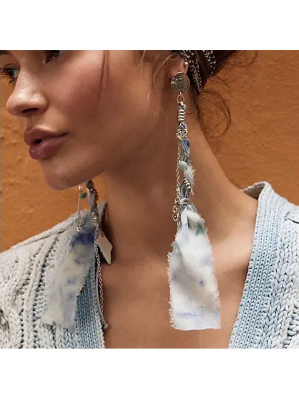 NWT Free People Clearwater Dangle Earrings in Blue